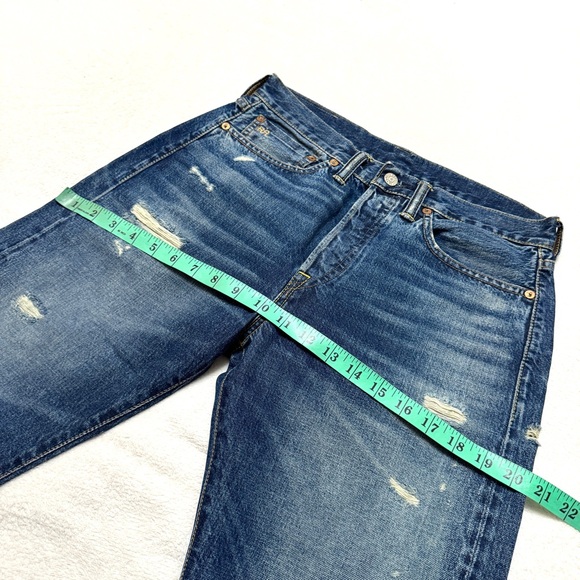 RRL Ralph Lauren Double RL sz 27 Selvedge Boyfriend Boy Fit Jeans Womens Austin - Picture 9 of 11